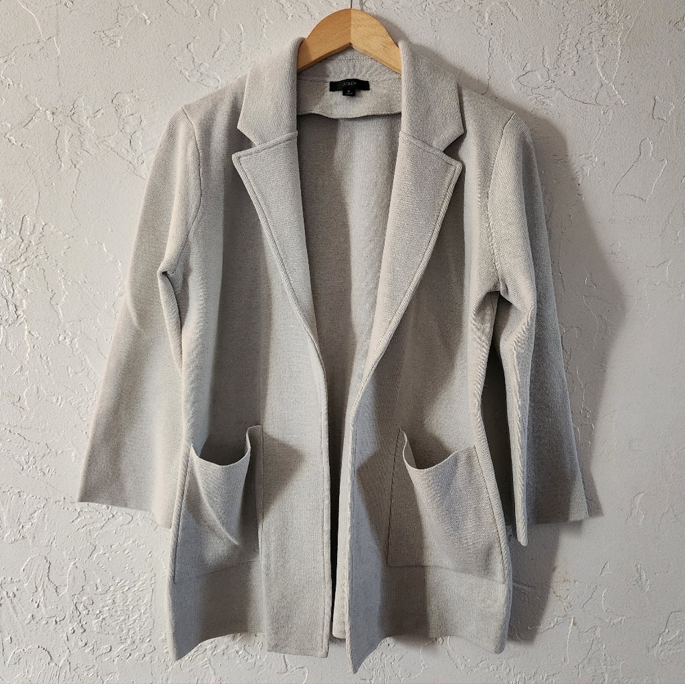 J Crew Sophie Open Front Sweater Blazer